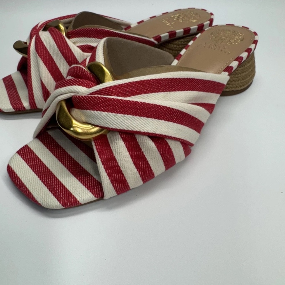 Vince Camuto Shoes Womens Size 9M Rose Stripe VC-Liane Espadrille Heels Summer - Picture 5 of 12